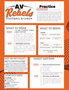 James Woody Park practice field area map for AV Rebels athletes